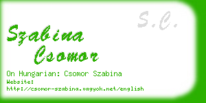 szabina csomor business card